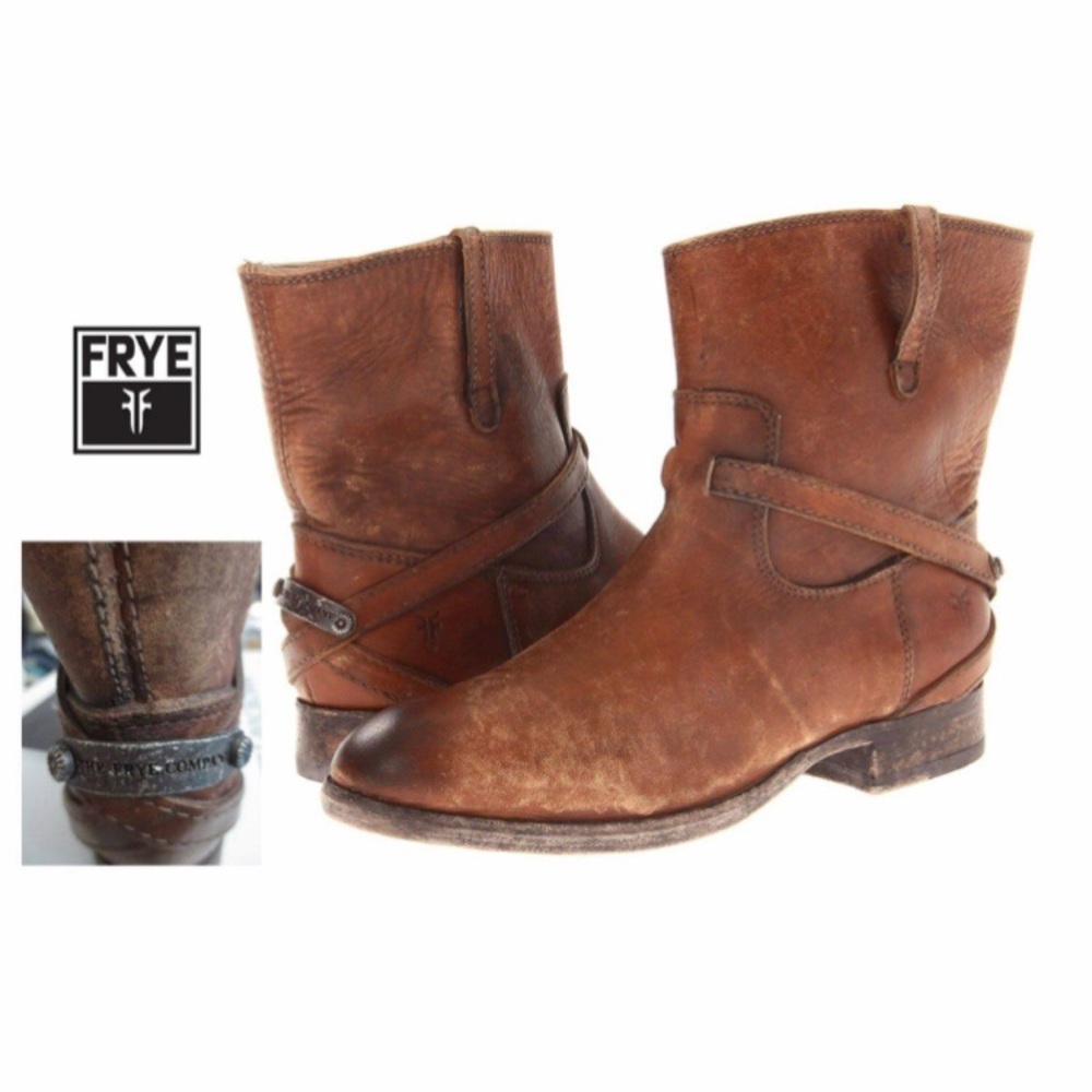 Frye Lindsay plate short boots